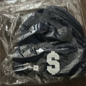 Supreme Navy Beanie with White S Patch